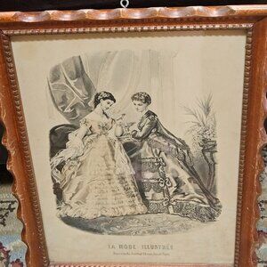 VINTAGE VICTORIAN LA MODE FRAMED PRINT
